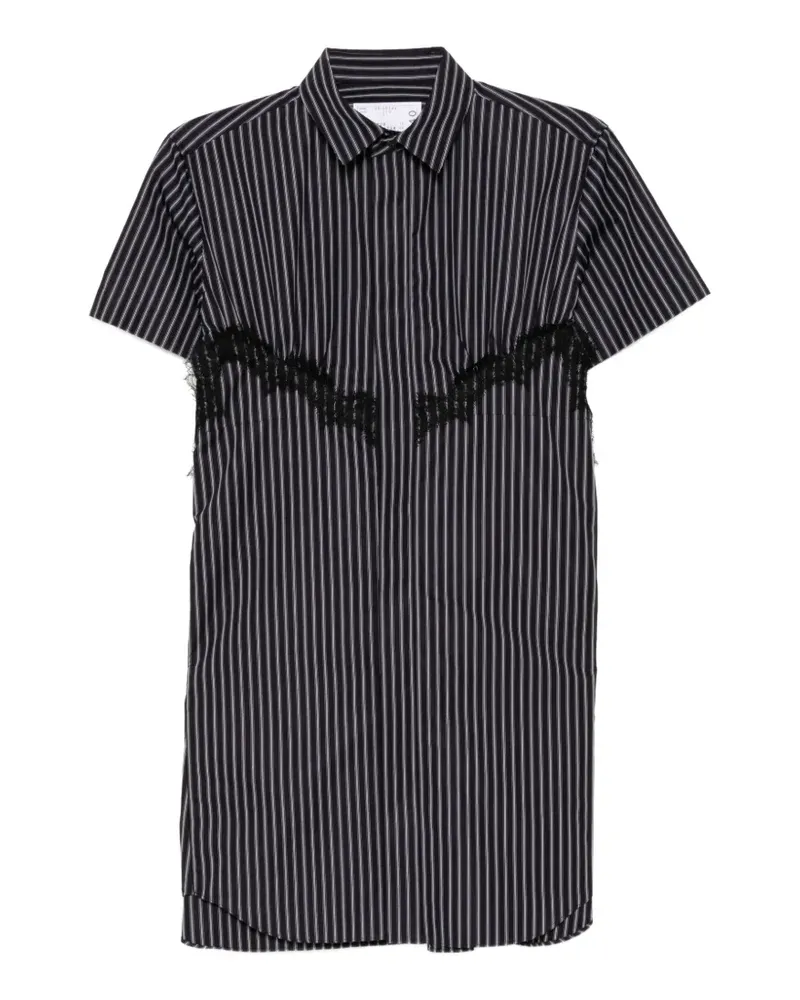Sacai Kleid aus Popeline - Blau Blau