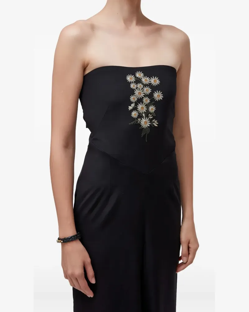 Osklen Schulterfreier Jumpsuit mit Stickerei - Schwarz Schwarz