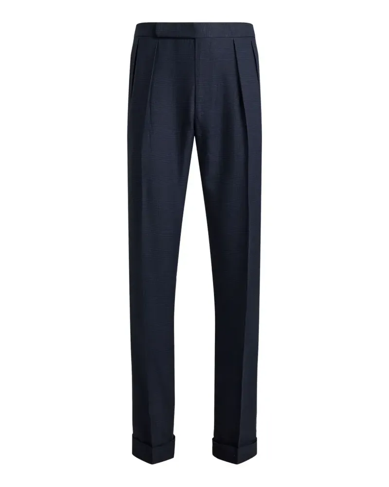 Ralph Lauren pleated check trousers - Blau Blau
