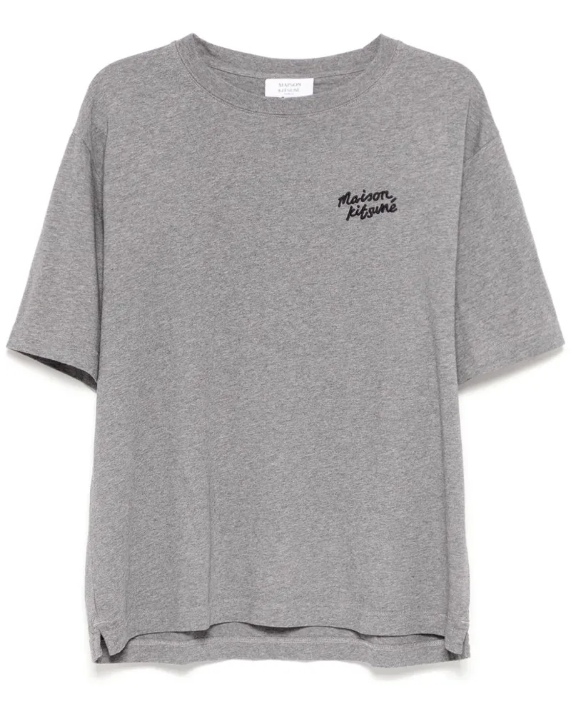 Kitsuné Handwriting Comfort T-Shirt - Grau Grau