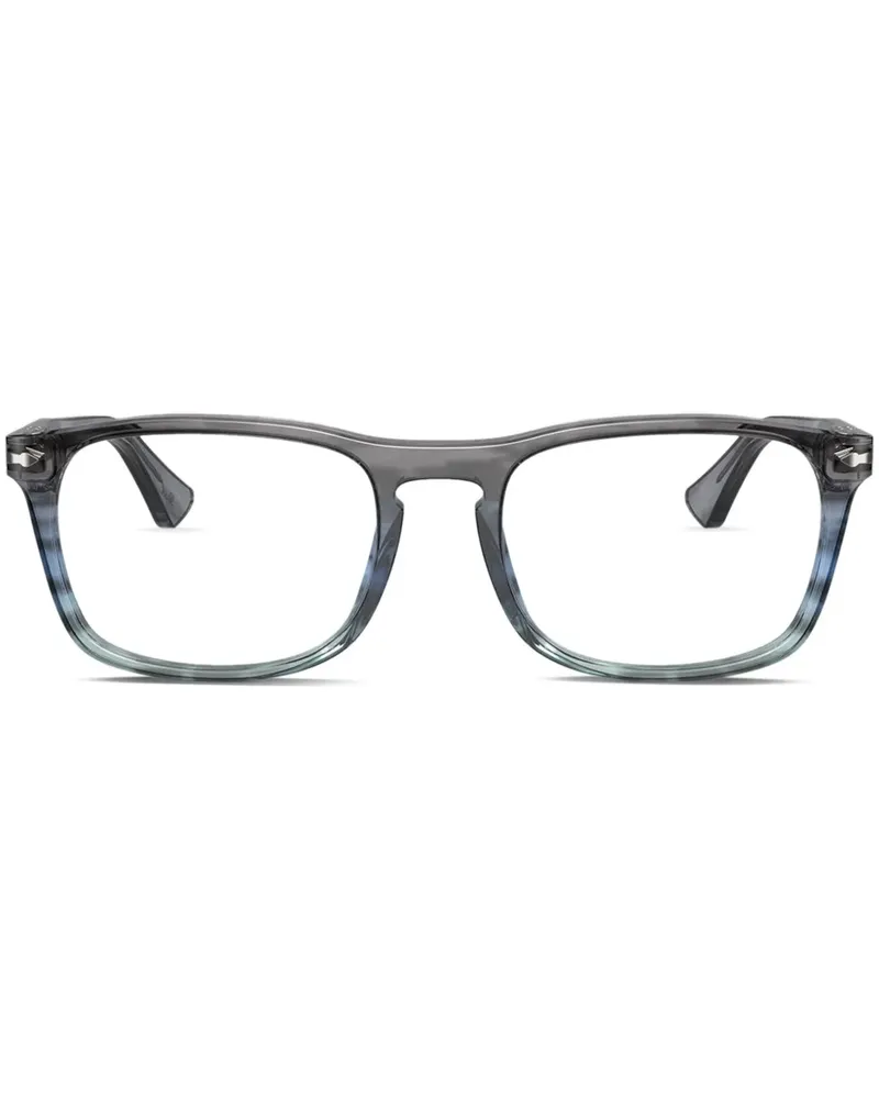 Persol Brille mit eckigem Gestell - Grau Grau