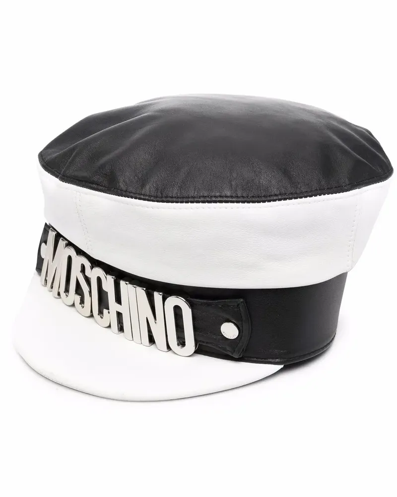 Moschino Zweifarbige Baseballkappe - Schwarz Schwarz