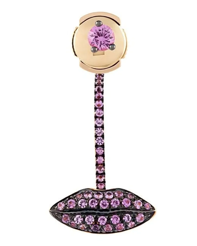 Delfina Delettrez 18kt 'Lips Piercing' mit Saphiranhänger - Metallic Metallic