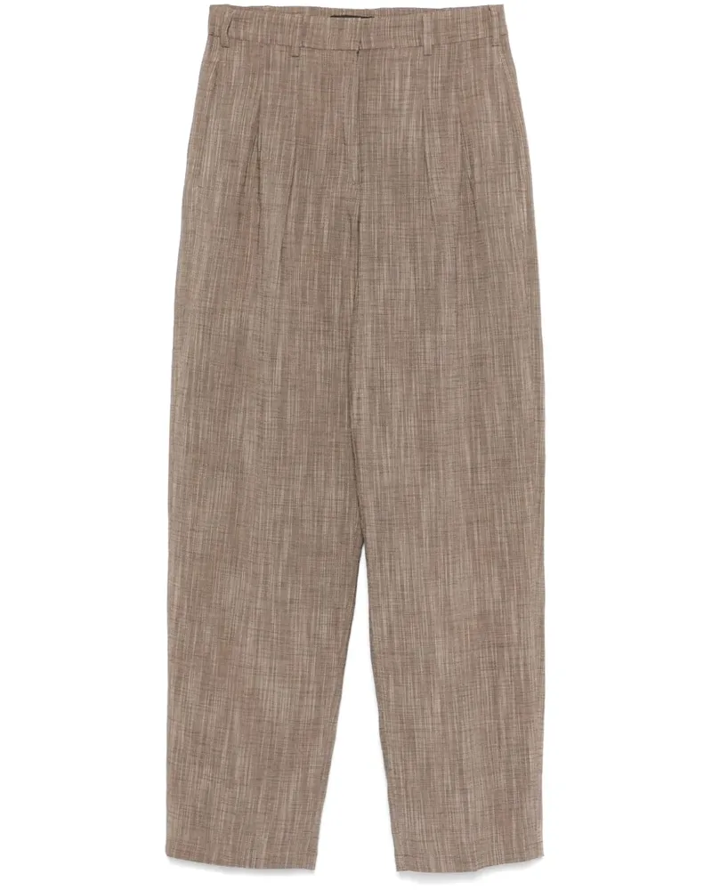 Seventy Plissierte Hose - Braun Braun