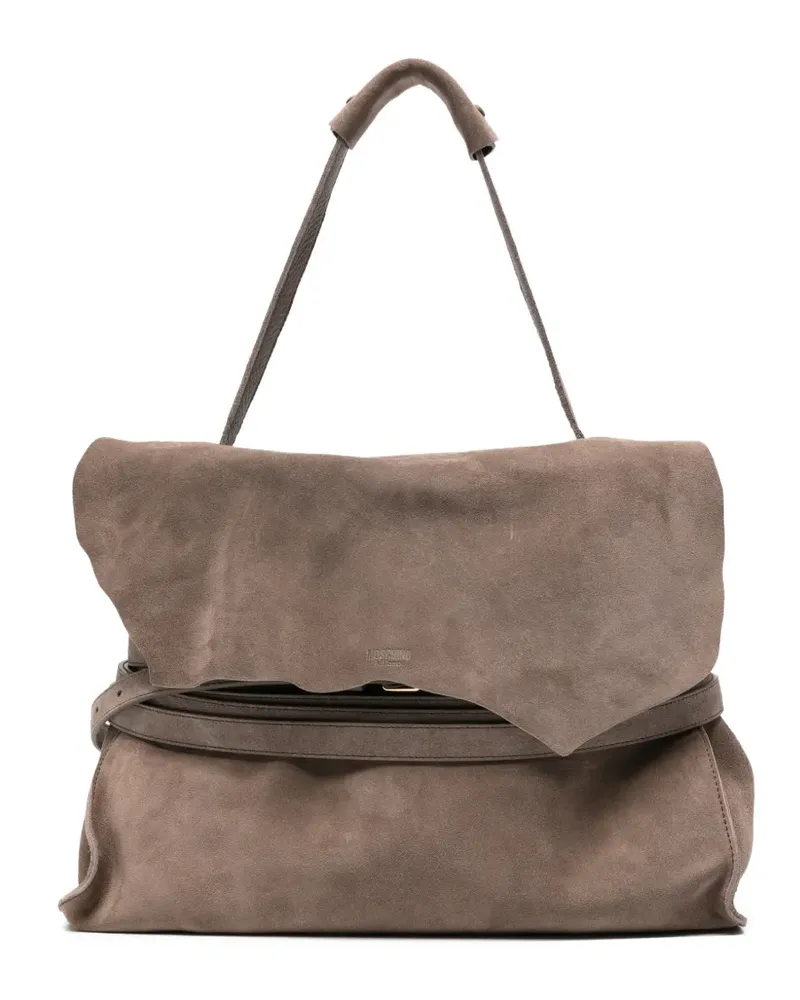 Moschino Alicante belt-detail foldover tote bag - Nude Nude