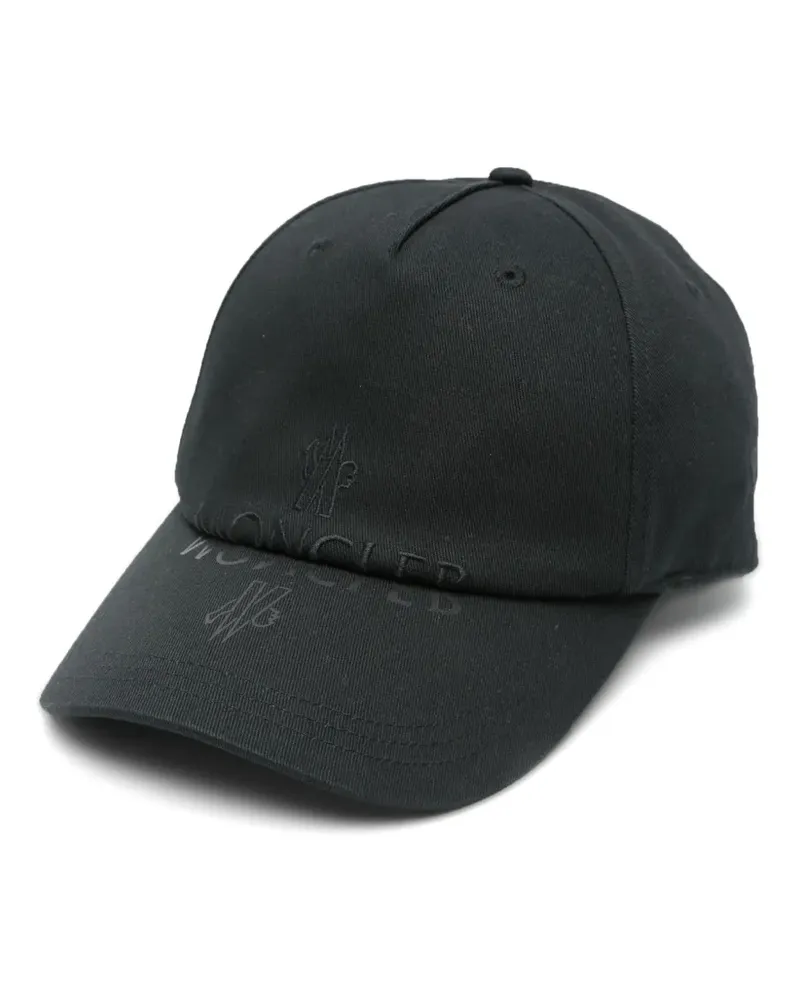 Moncler Baseballkappe mit Logo-Stickerei - Schwarz Schwarz