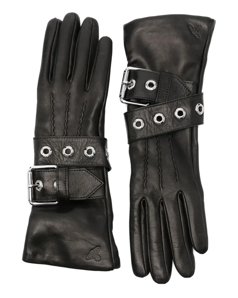 Vivienne Westwood Handschuhe aus Leder - Schwarz Schwarz