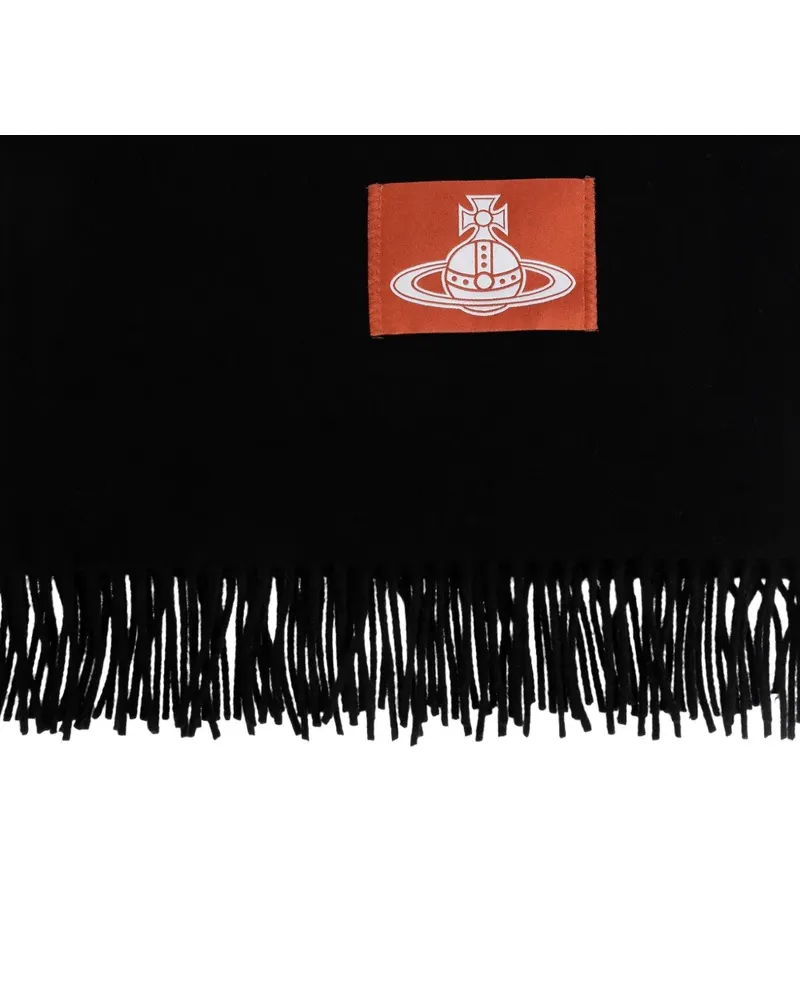 Vivienne Westwood Schal mit Fransen - Schwarz Schwarz