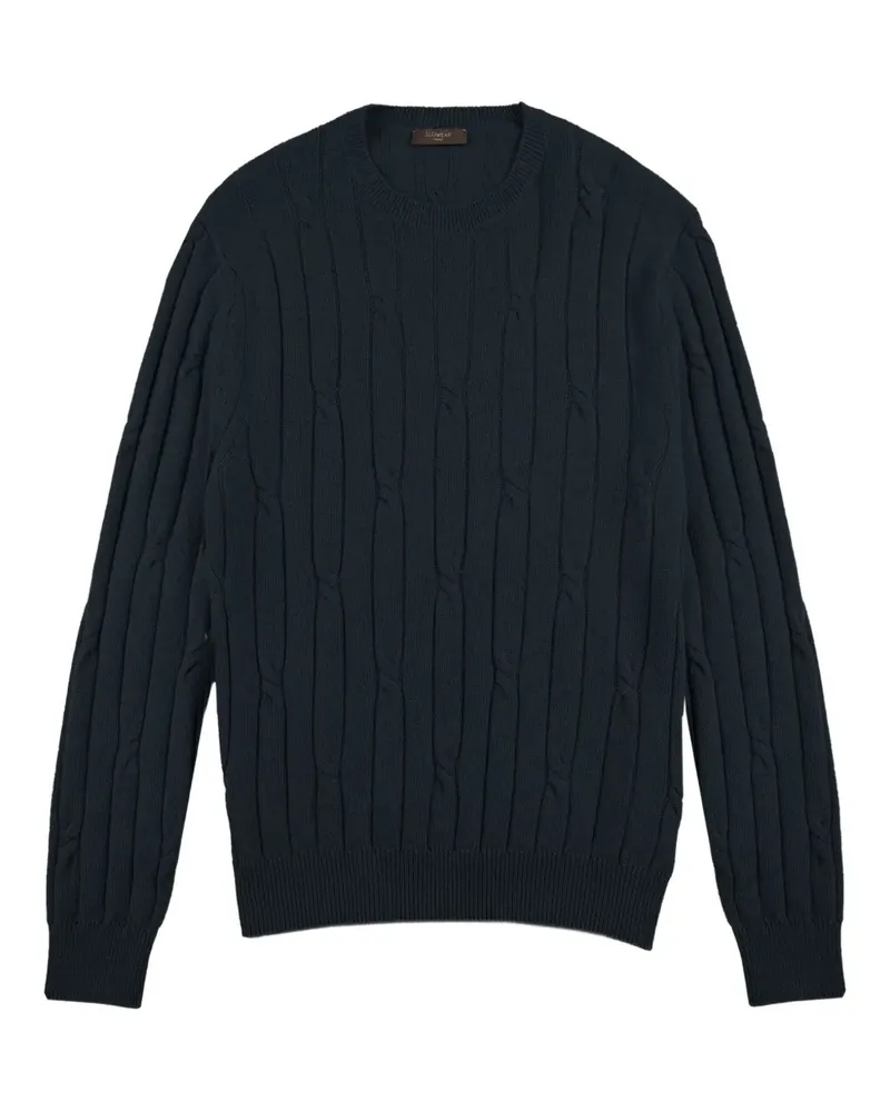 Zanone Pullover mit Zopfmuster - Blau Blau