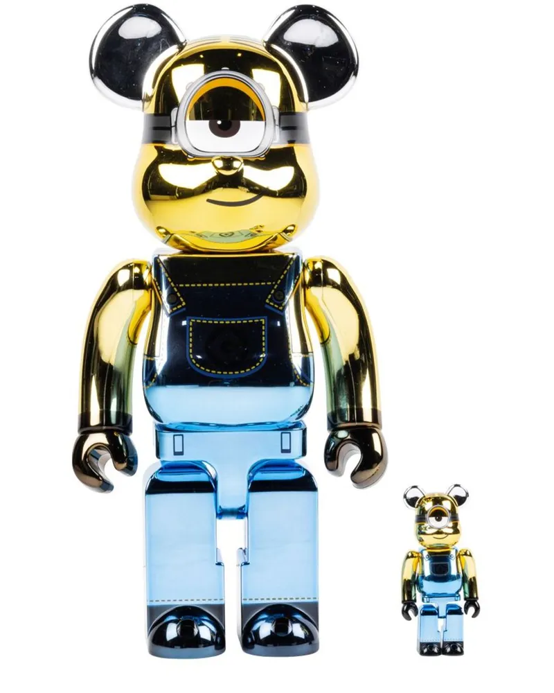 Medicom Toy x Minions Stuart Chrome Ver. 100% und 400% Figuren-Set - Blau Blau