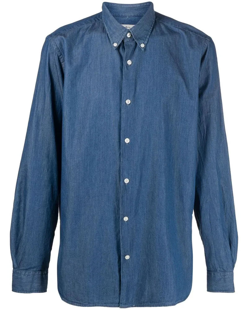 Woolrich Jeanshemd mit Button-down-Kragen - Blau Blau