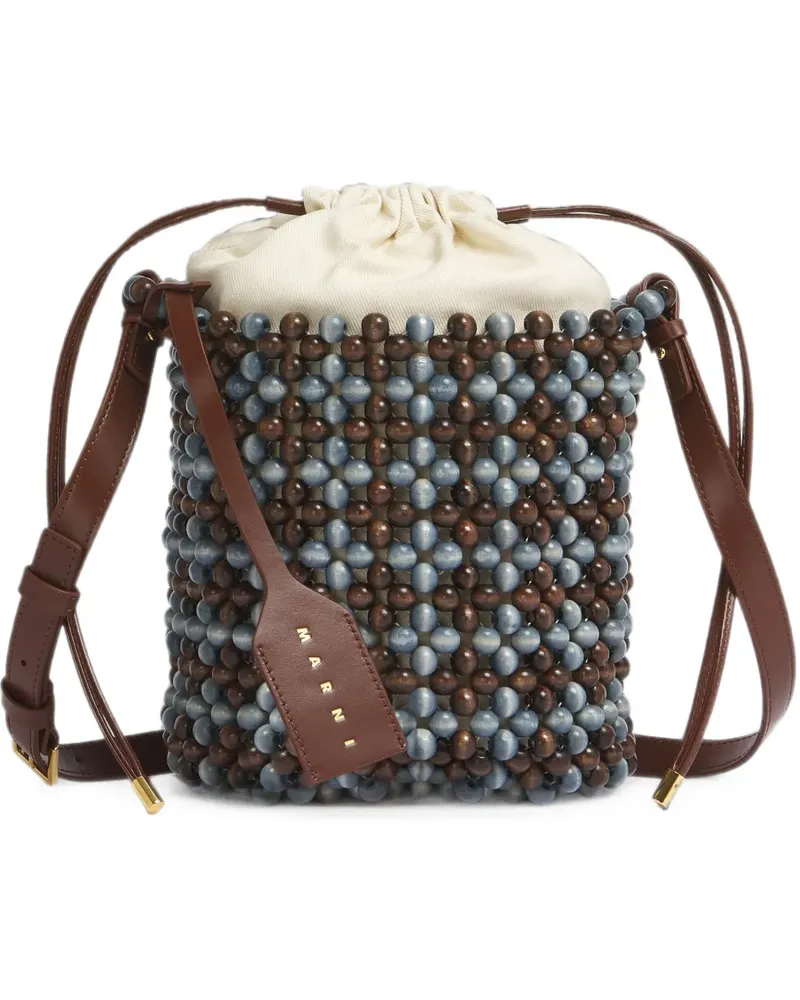 Marni lilac and green beads bag - Blau Blau