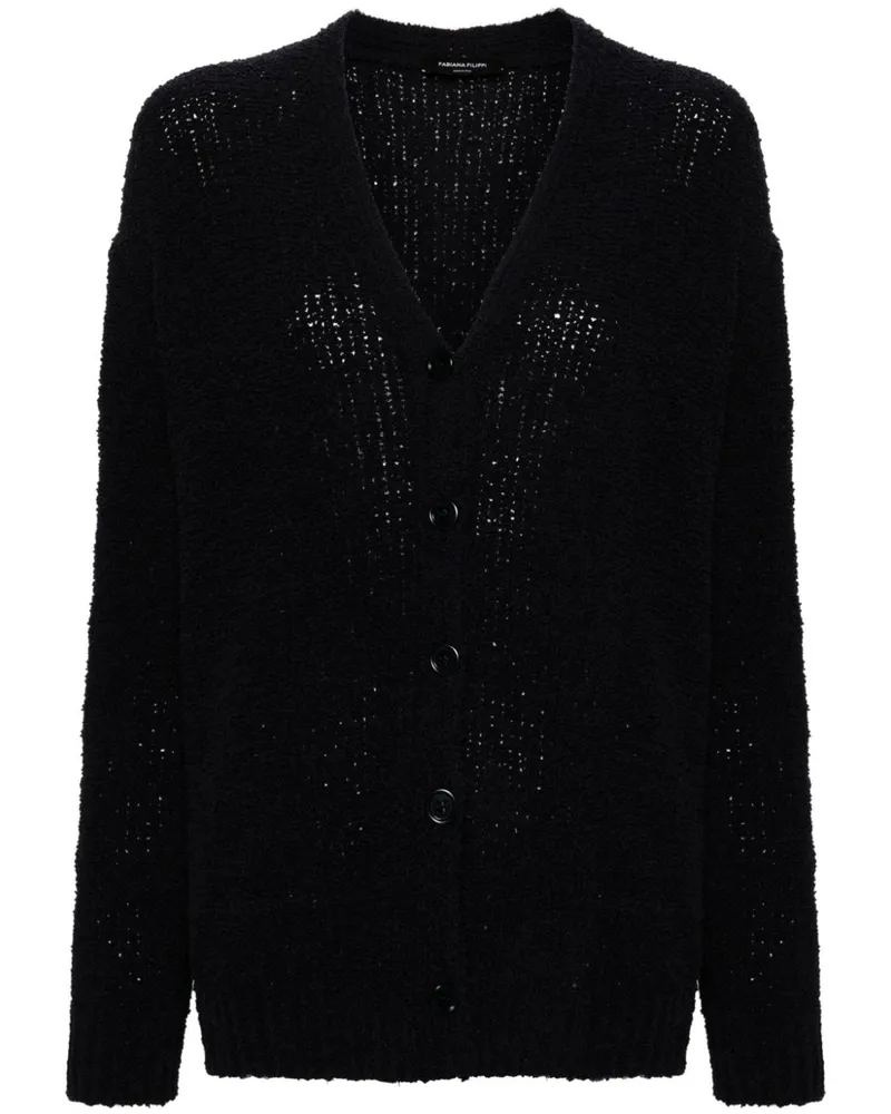 Fabiana Filippi Cardigan aus Boucle-Strick - Blau Blau