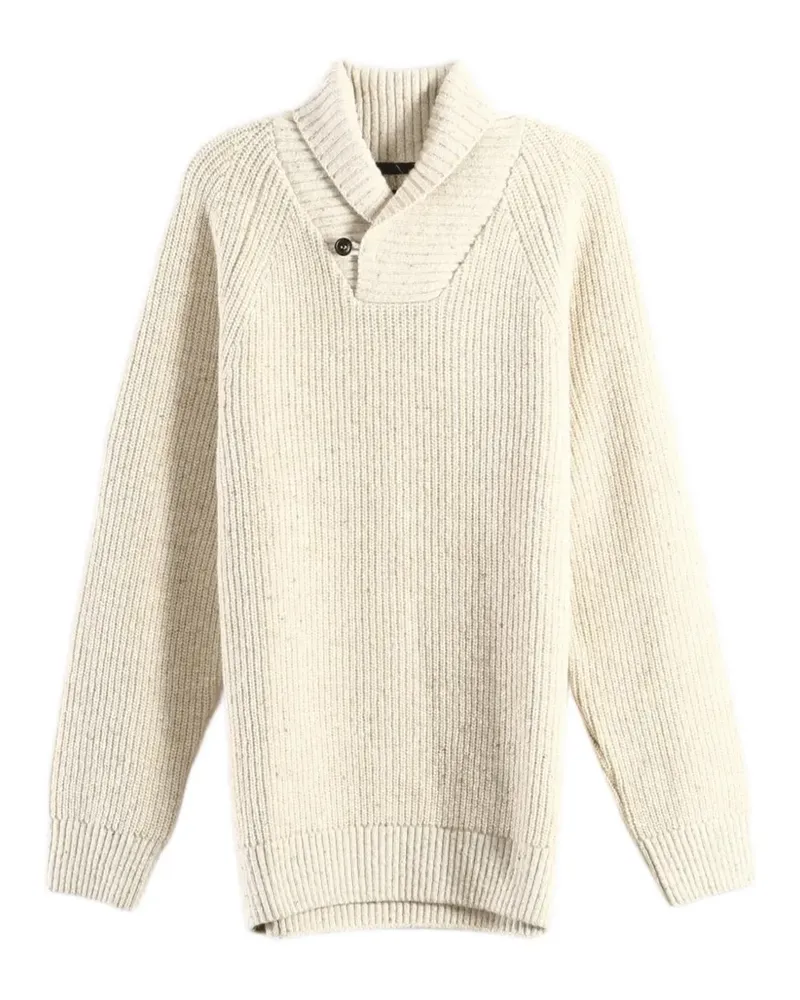 Barbour Fleck Pullover mit Schalkragen - Nude Nude