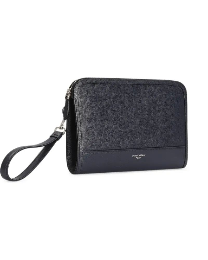 Dolce & Gabbana Atene clutch bag in calfskin - Blau Blau