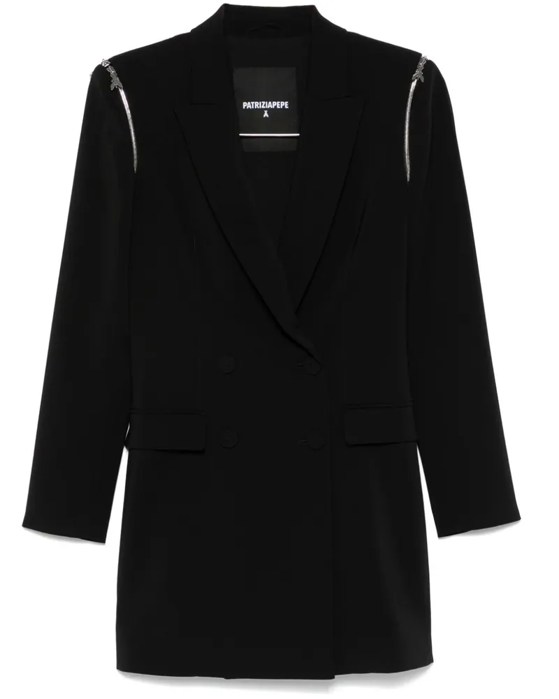 Patrizia Pepe Kleid mit abnehmbaren Ärmeln - Schwarz Schwarz