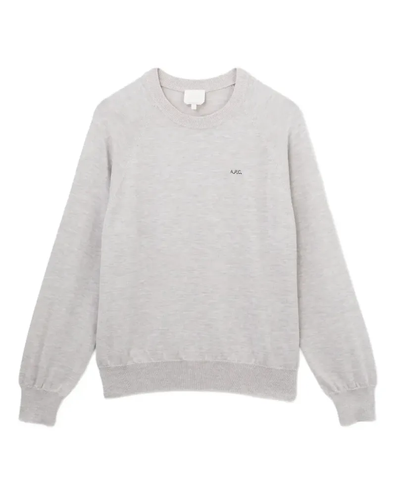 A.P.C. Pullover mit Logo-Print - Grau Grau