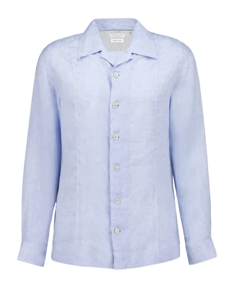 Brunello Cucinelli buttoned linen shirt - Blau Blau