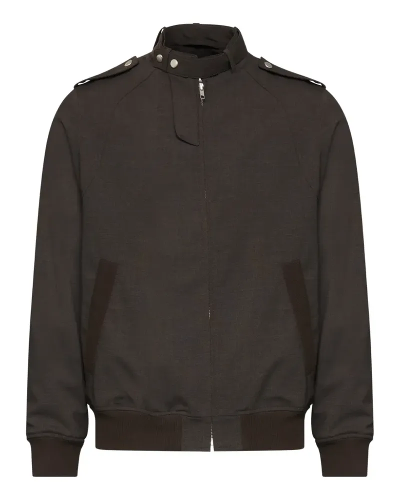 Maison Margiela shoulder-details zip-up jacket - Braun Braun