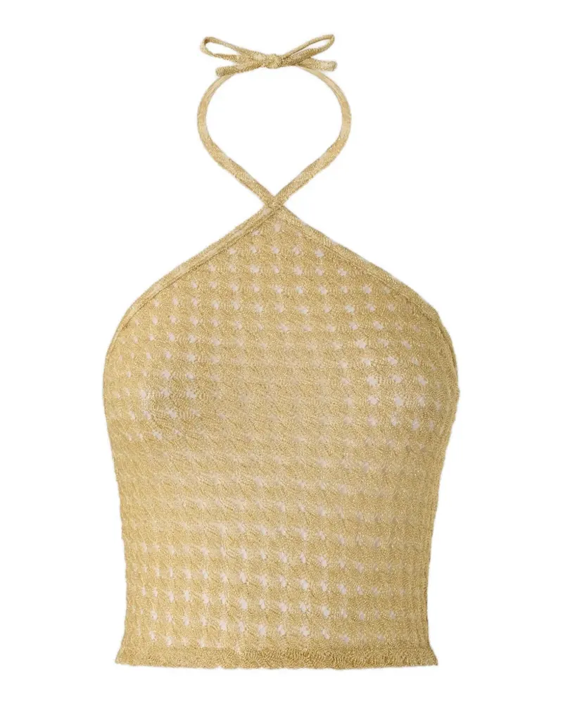 Missoni crochet halterneck top - Nude Nude