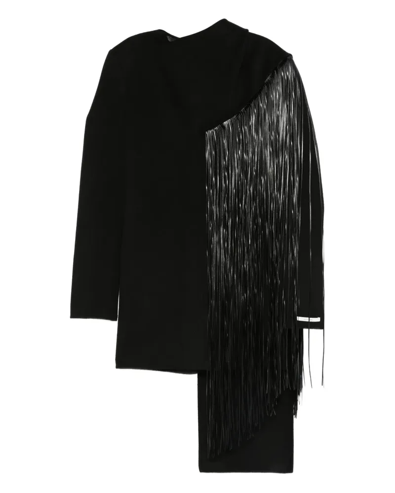 SPORTMAX Kleid mit Fransen - Schwarz Schwarz