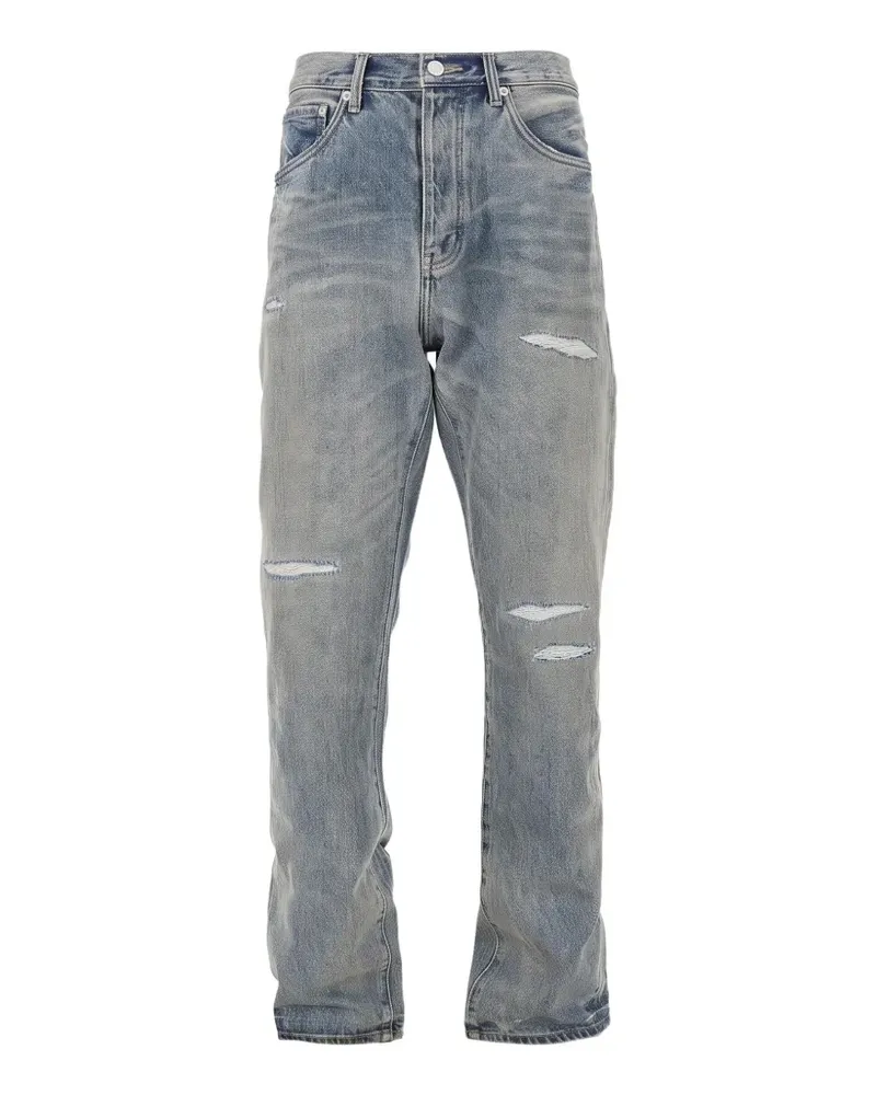PURPLE BRAND P011 Repair distressed-effect jeans - Blau Blau