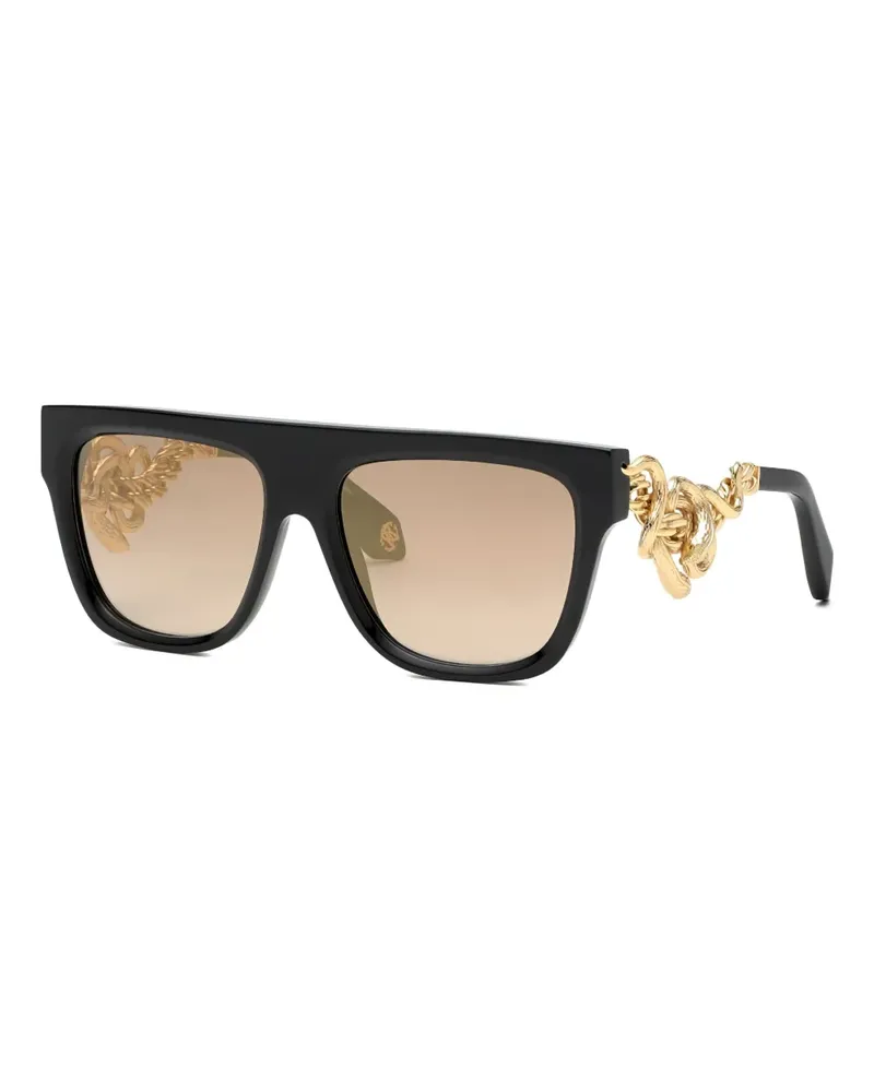 Roberto Cavalli Verzierte Sonnenbrille - Schwarz Schwarz