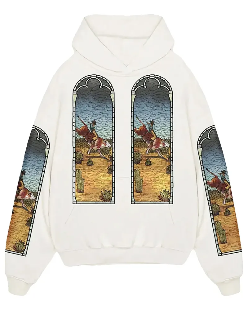 WHO DECIDES WAR x EST Gee Stained Glass "White" Hoodie - Weiß Weiß