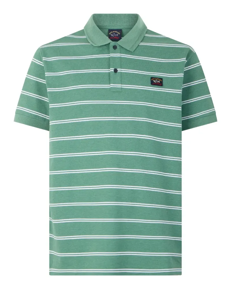 Paul & Shark Gestreiftes Poloshirt - Grün Grün