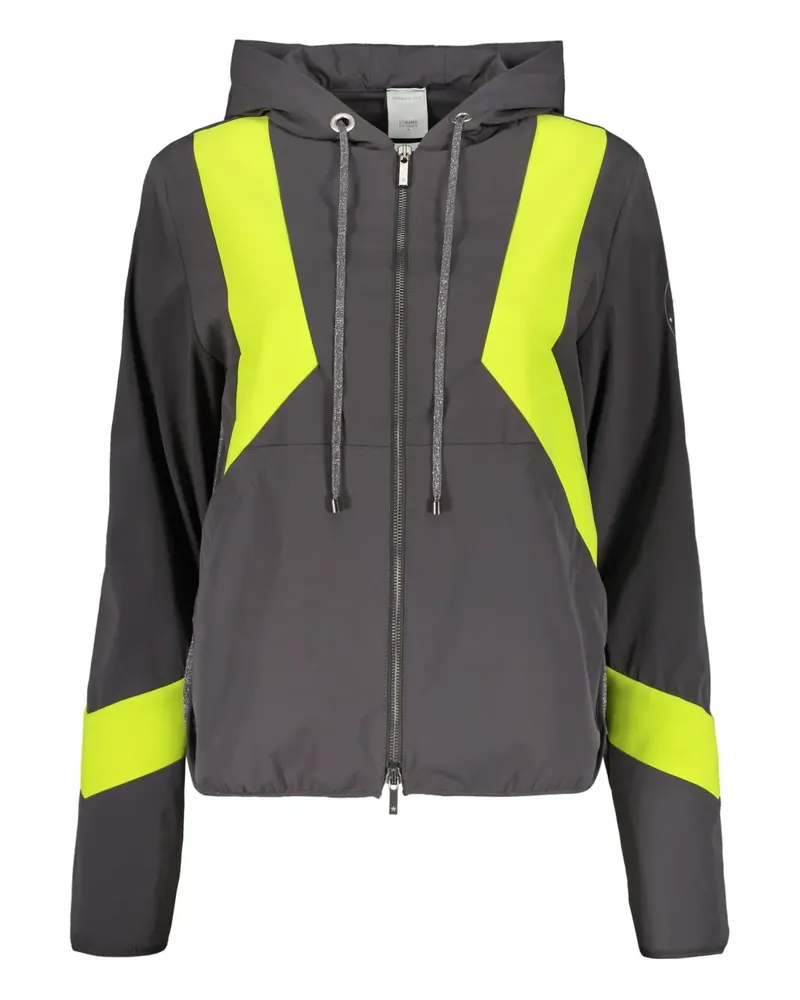 Lorena Antoniazzi Kapuzenjacke mit Kontrasteinsätzen - Grau Grau