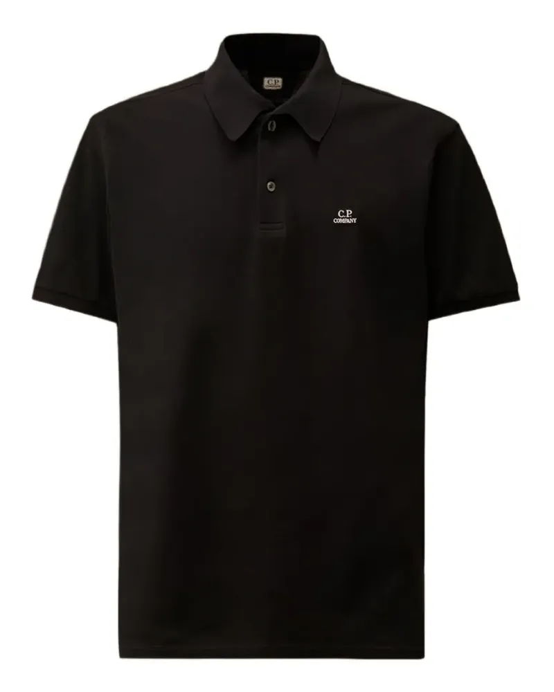 C.P. Company short-sleeve point-collar cotton polo shirt - Schwarz Schwarz