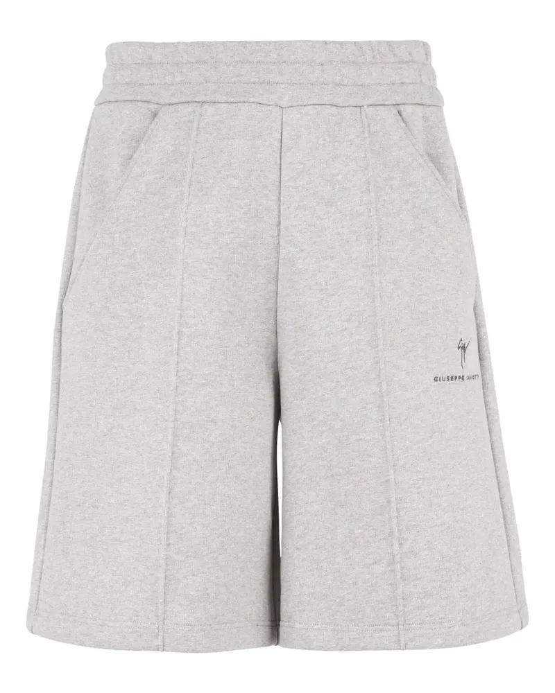Giuseppe Zanotti Shorts mit Logo-Stickerei - Grau Grau