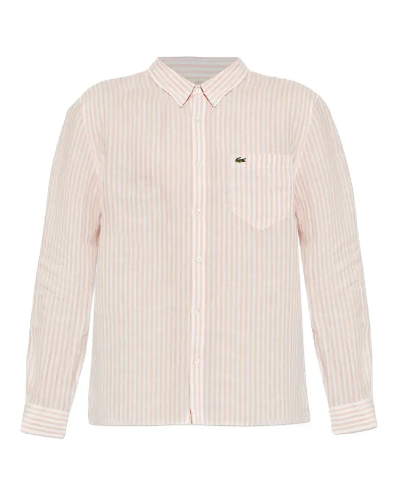 Lacoste button-down striped shirt - Rosa Rosa