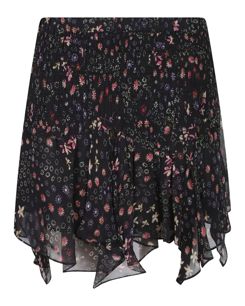 Isabel Marant Minirock mit Blumenmuster - Schwarz Schwarz