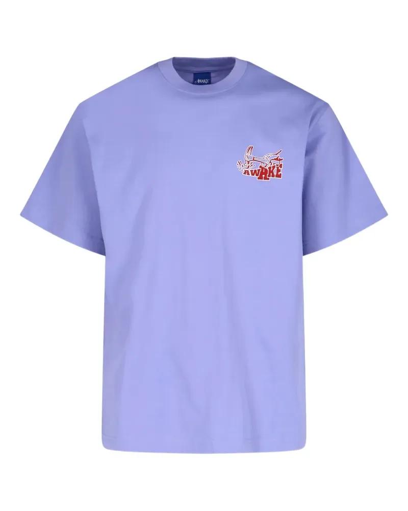 AWAKE NY Hammer T-Shirt mit grafischem Print - Violett Violett