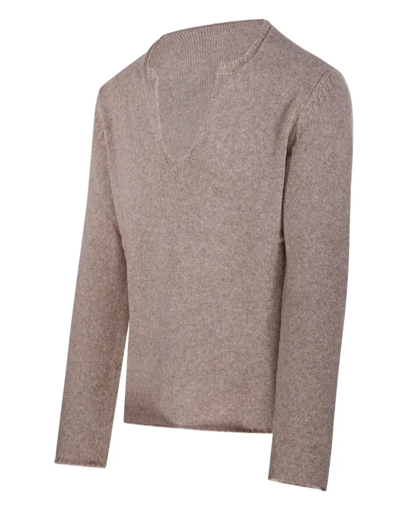 Fabrizio del Carlo Pullover mit V-Ausschnitt - Braun Braun