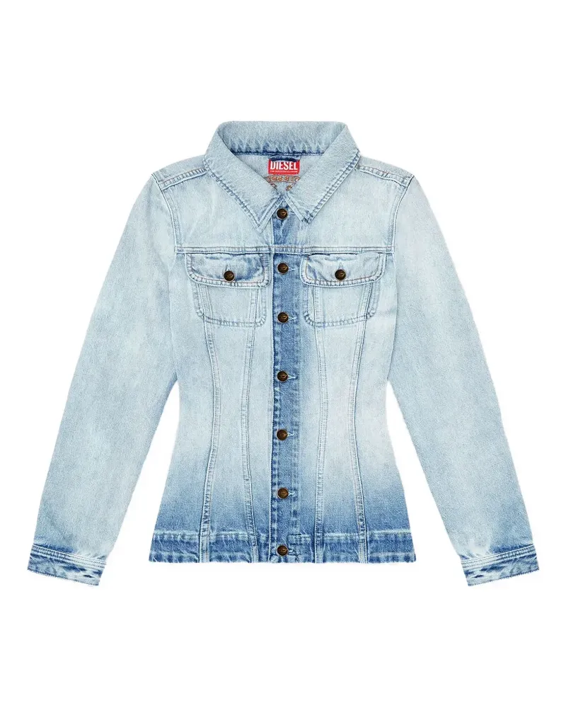 Diesel Jeansjacke mit Sanduhr-Silhouette - Blau Blau