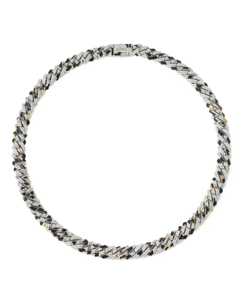 DARKAI Glitch Halskette mit Diamanten - Silber Silber