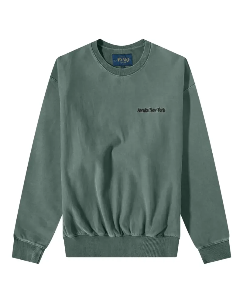 AWAKE NY Bestickter Pullover - Grün Grün