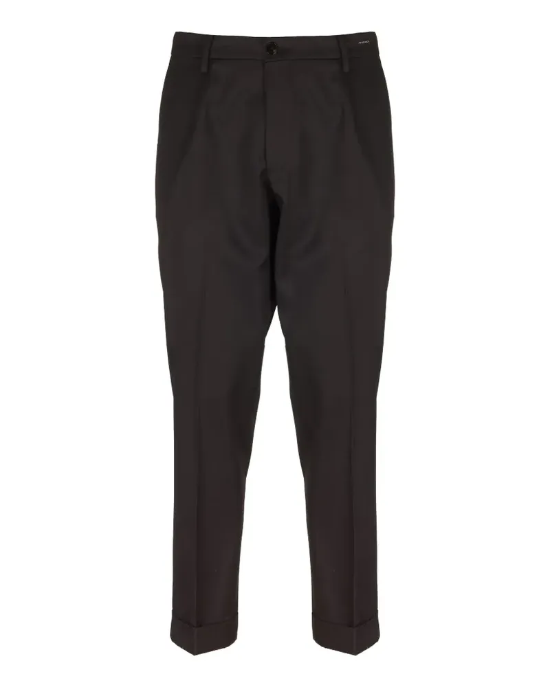 MICHAEL COAL pleated turn-up trousers - Schwarz Schwarz