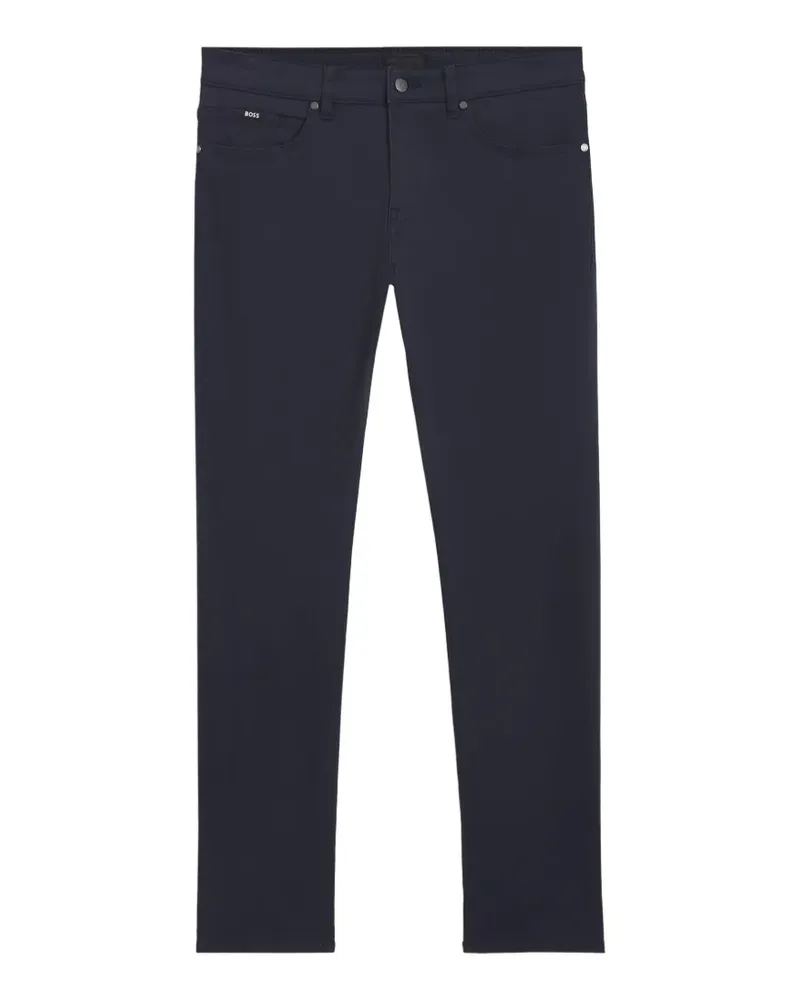 HUGO BOSS Delaware Slim-Fit-Jeans aus schwarzem Stretch-Denim - Blau Blau