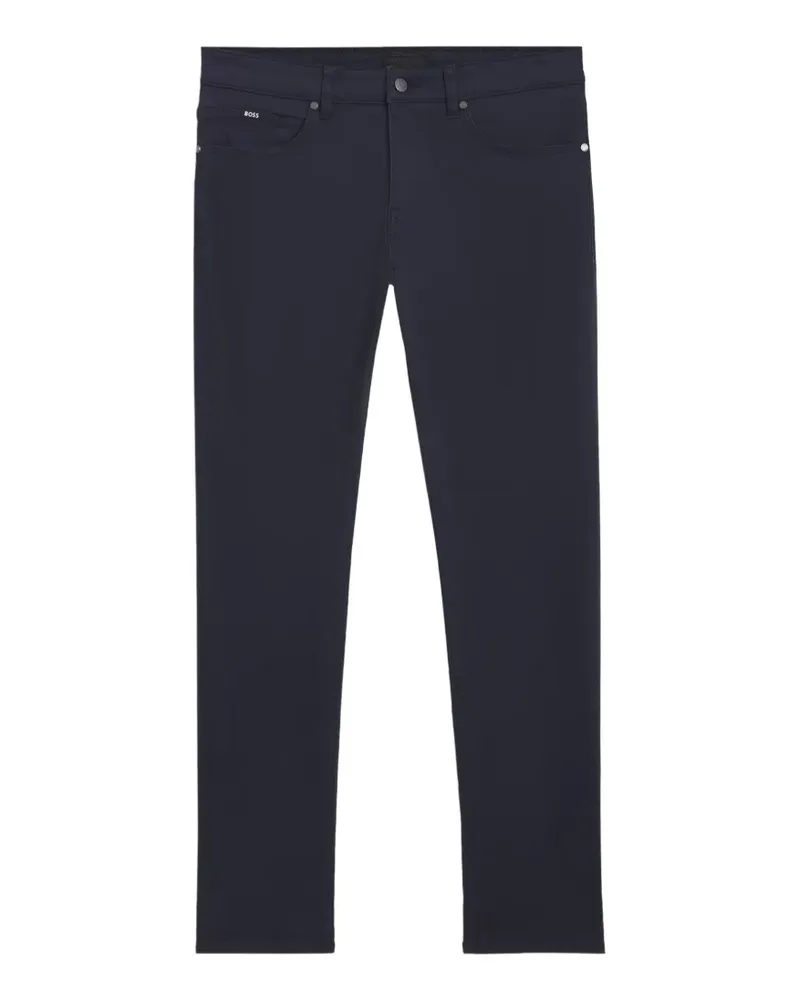 HUGO BOSS Delaware Slim-Fit-Jeans aus schwarzem Stretch-Denim - Blau Blau