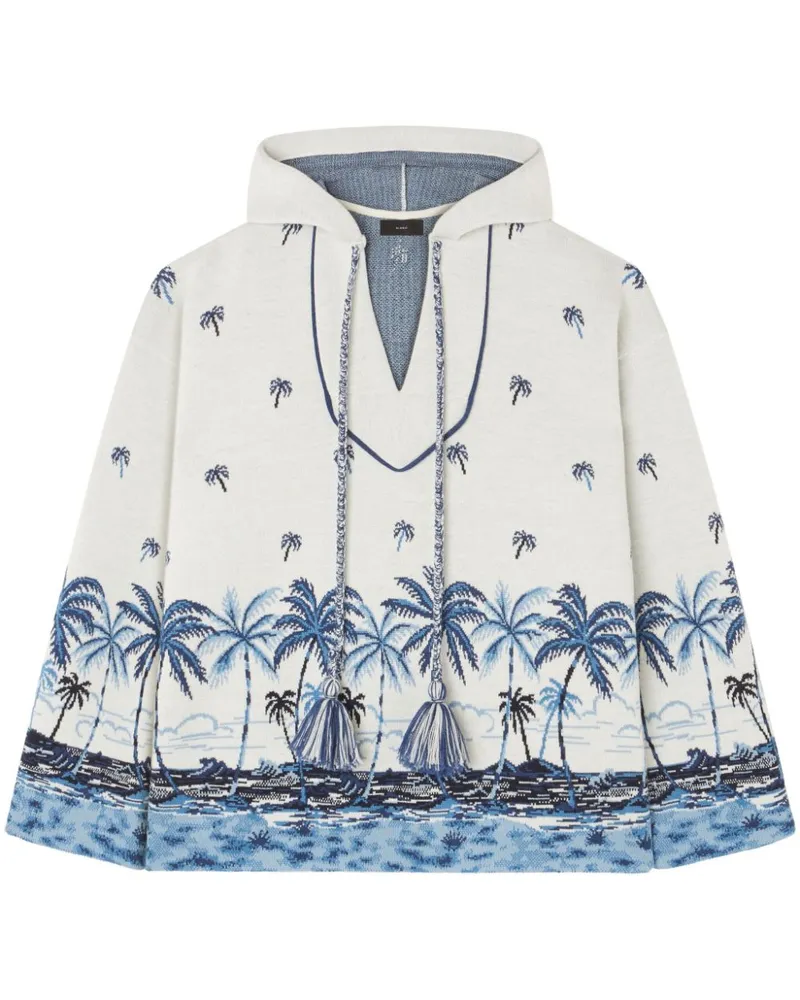 Alanui Hoodie mit gestricktem Hawaii-Print - Weiß Weiß