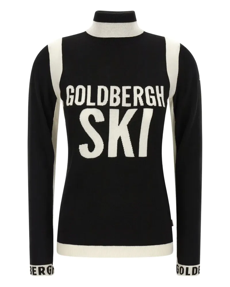 GOLDBERGH Noemi Rollkragenpullover aus Jacquard - Schwarz Schwarz