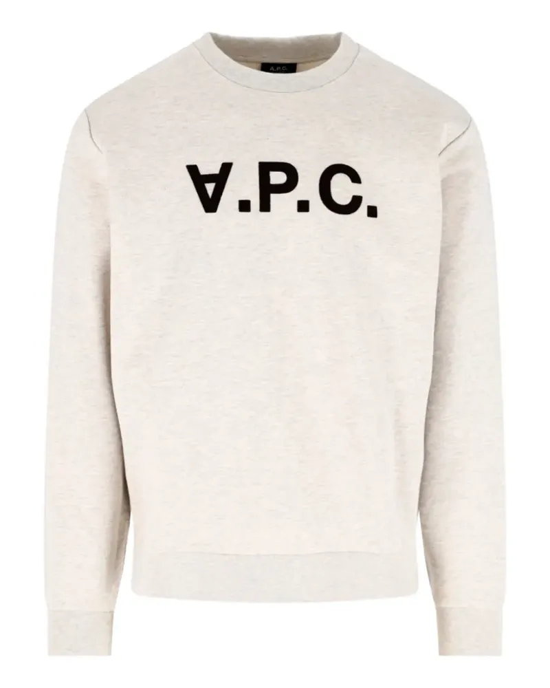 A.P.C. Pullover mit Logo-Print - Grau Grau
