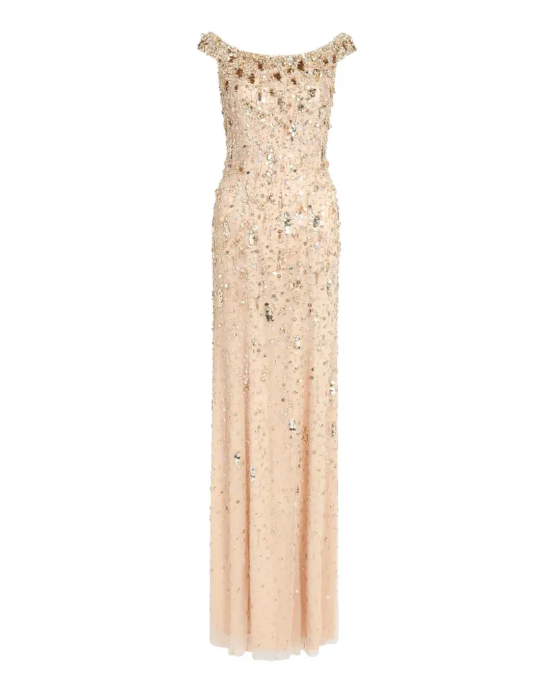 Jenny Packham Jessie Kleid mit Perlen - Nude Nude