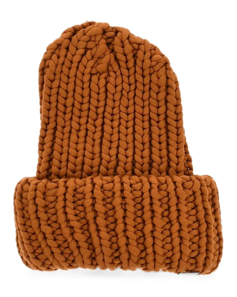 Dsquared2 chunky-knit turn-up beanie hat - Braun Braun
