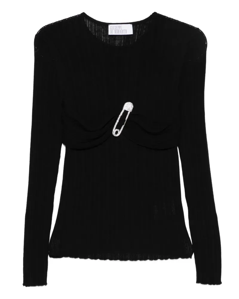 Giuseppe di Morabito Pullover mit Kristallen - Schwarz Schwarz
