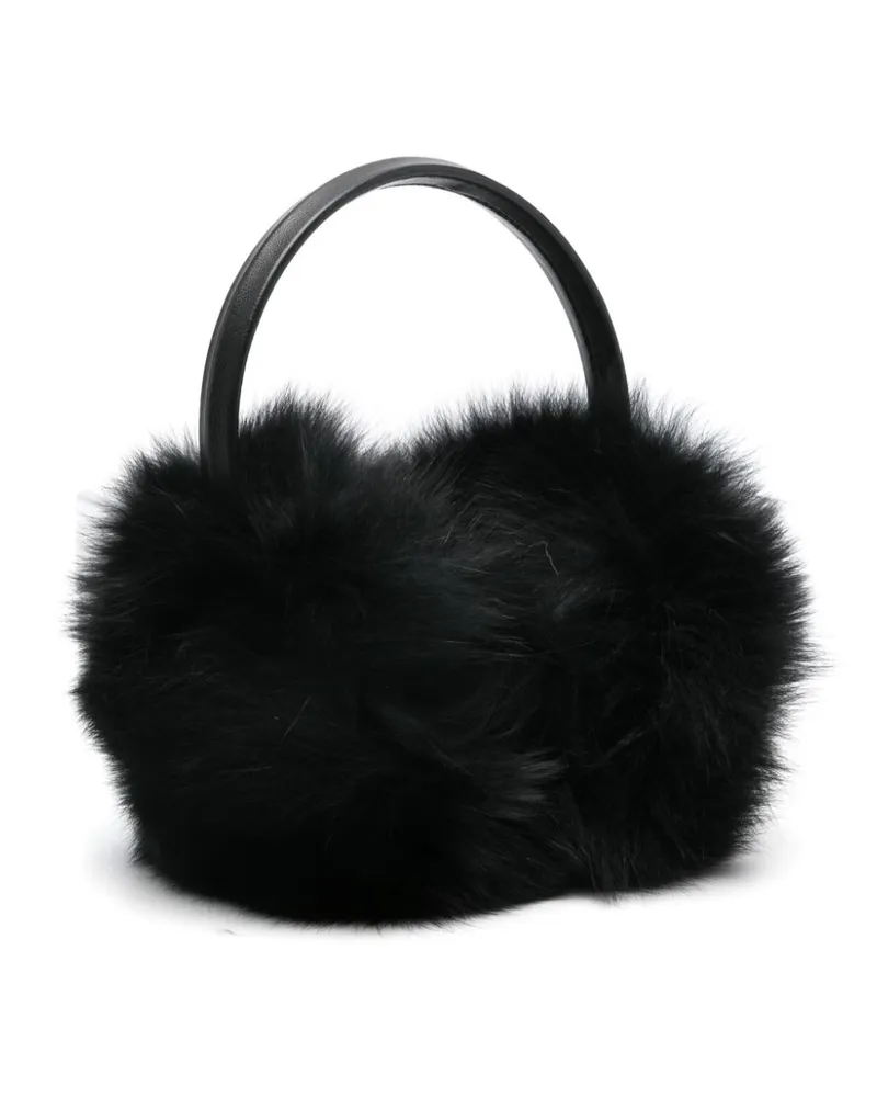 Yves Salomon Ohrschützer aus Faux Fur - Schwarz Schwarz