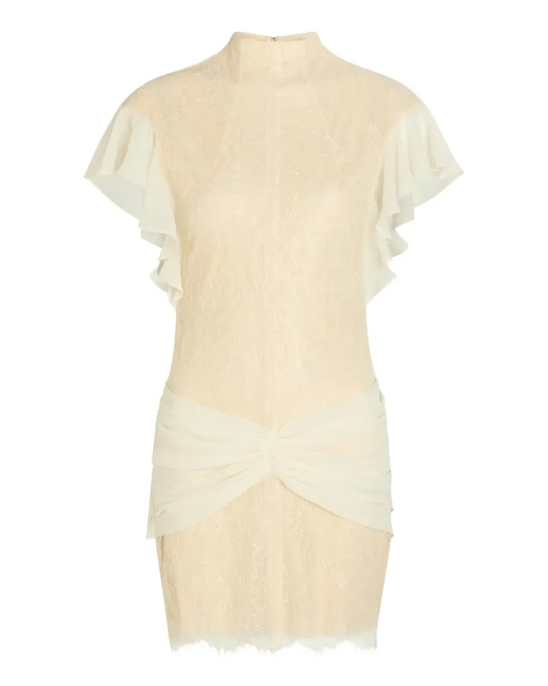 De La Vali Noor ruffled-detail mini dress - Nude Nude
